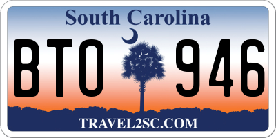SC license plate BTO946