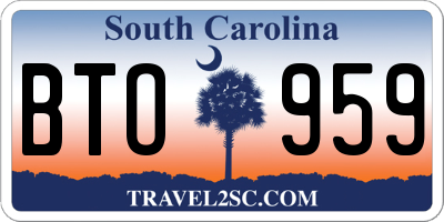 SC license plate BTO959