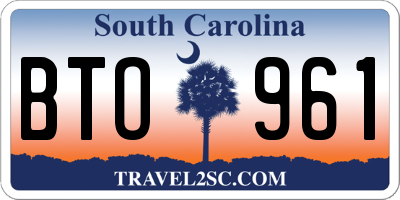 SC license plate BTO961