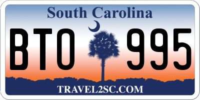 SC license plate BTO995