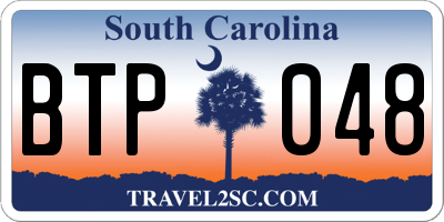 SC license plate BTP048