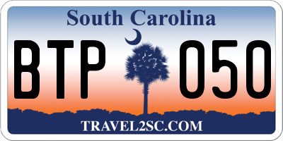 SC license plate BTP050