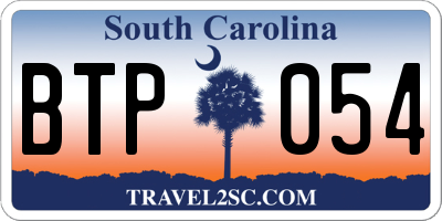 SC license plate BTP054
