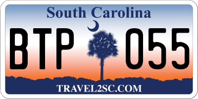 SC license plate BTP055