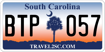 SC license plate BTP057