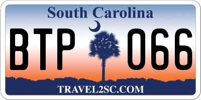 SC license plate BTP066