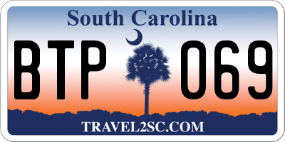 SC license plate BTP069
