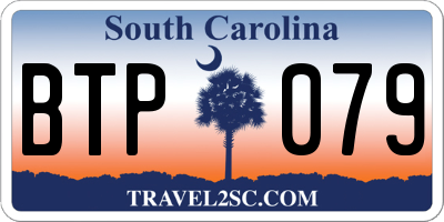 SC license plate BTP079