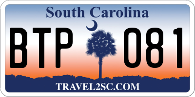 SC license plate BTP081