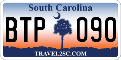 SC license plate BTP090