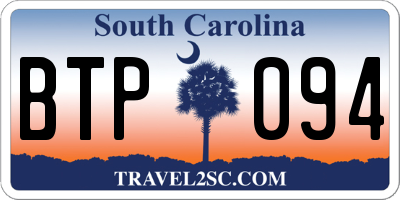 SC license plate BTP094