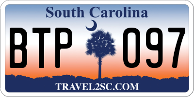 SC license plate BTP097