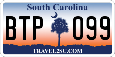 SC license plate BTP099