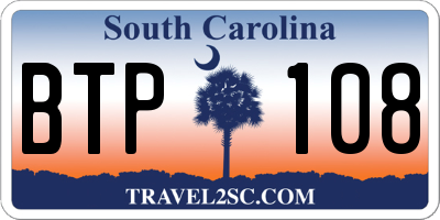 SC license plate BTP108