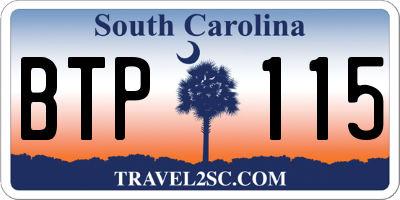 SC license plate BTP115