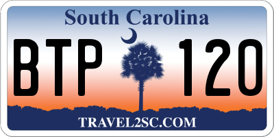 SC license plate BTP120