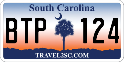 SC license plate BTP124
