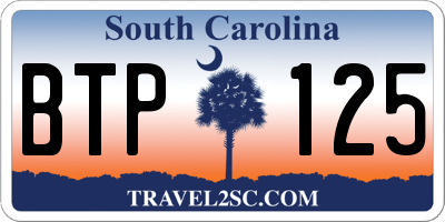 SC license plate BTP125