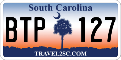 SC license plate BTP127