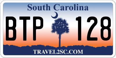SC license plate BTP128