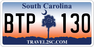 SC license plate BTP130