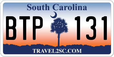 SC license plate BTP131