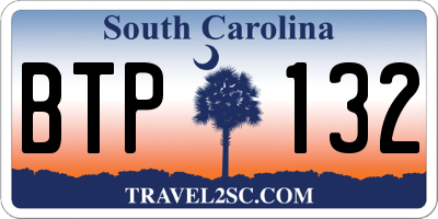 SC license plate BTP132