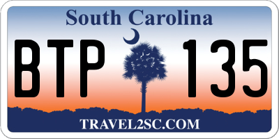 SC license plate BTP135