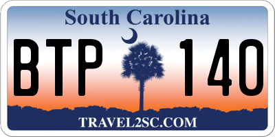 SC license plate BTP140