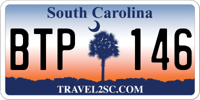 SC license plate BTP146