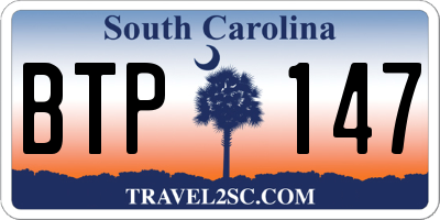 SC license plate BTP147