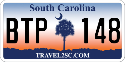 SC license plate BTP148
