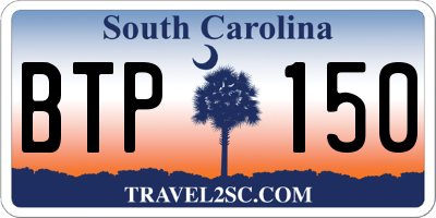SC license plate BTP150