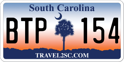 SC license plate BTP154