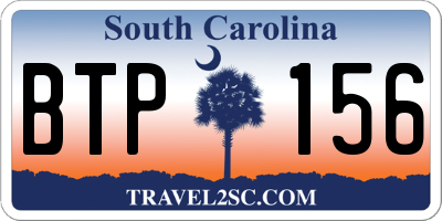 SC license plate BTP156