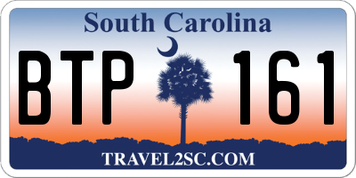 SC license plate BTP161