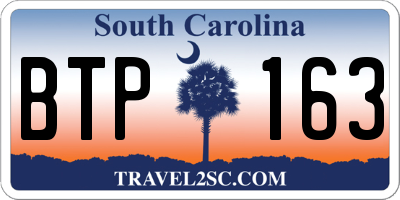SC license plate BTP163
