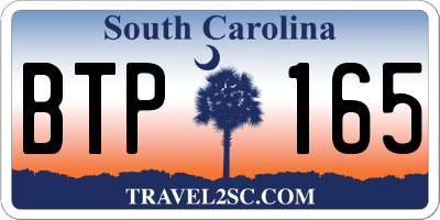 SC license plate BTP165