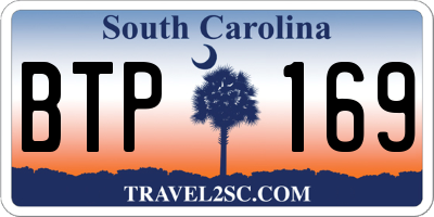 SC license plate BTP169