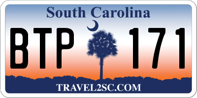 SC license plate BTP171