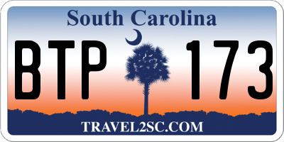 SC license plate BTP173
