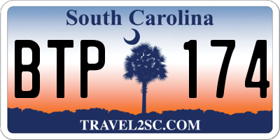 SC license plate BTP174