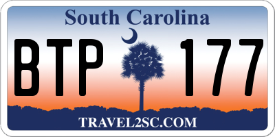 SC license plate BTP177