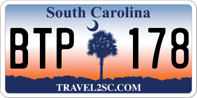 SC license plate BTP178