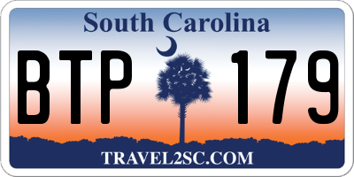 SC license plate BTP179