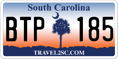 SC license plate BTP185