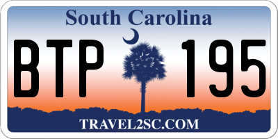 SC license plate BTP195