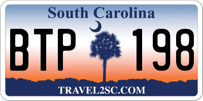SC license plate BTP198
