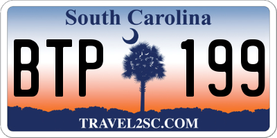 SC license plate BTP199