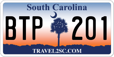 SC license plate BTP201
